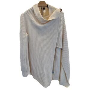 Ralph Lauren Sweater Small Leather Buckle Equestrian Indian Wrap Cape Poncho